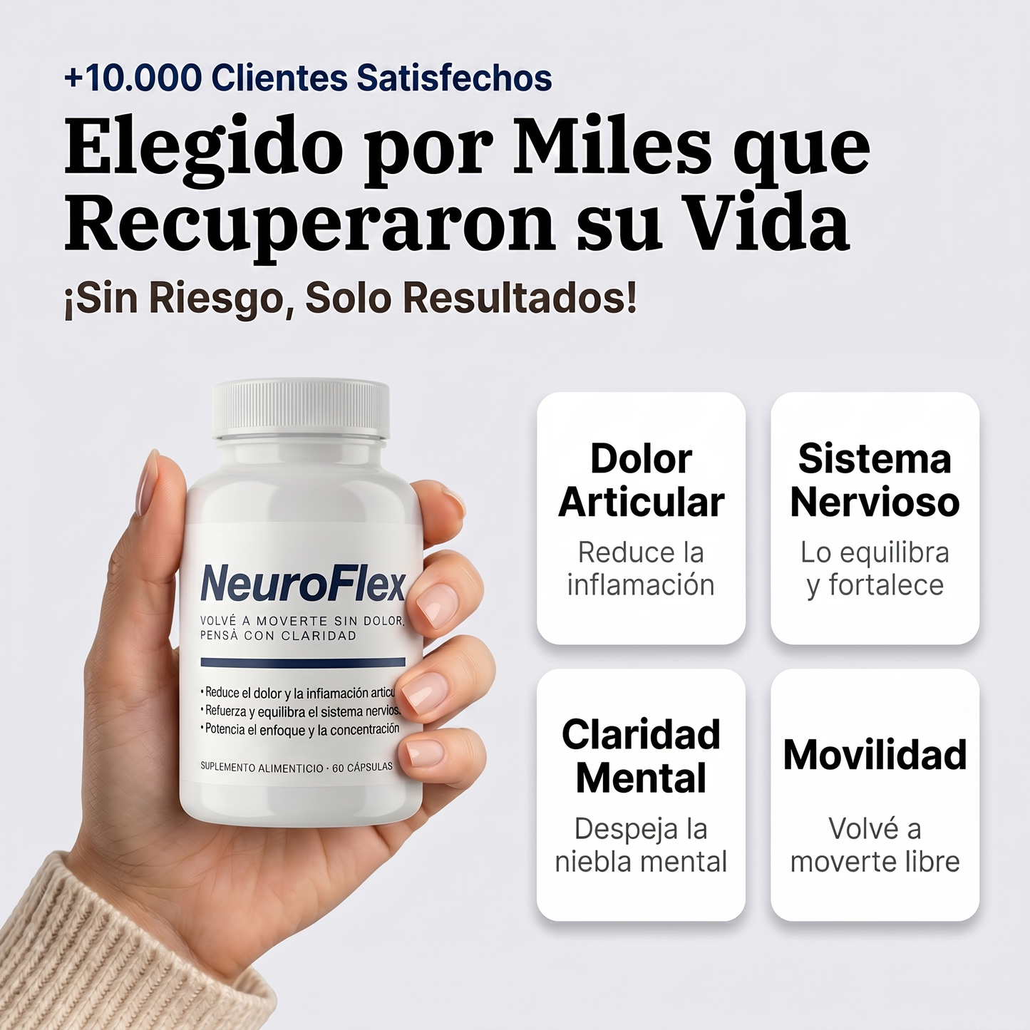 NeuroFlex | Cápsulas para Articulaciones, Sistema Nervioso y Enfoque Mental